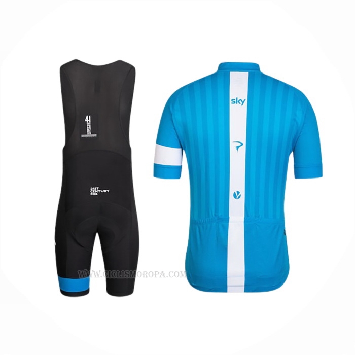 2016 Ropa Ciclismo Sky Azur Blanco Mangas Corta y Culotte Corto